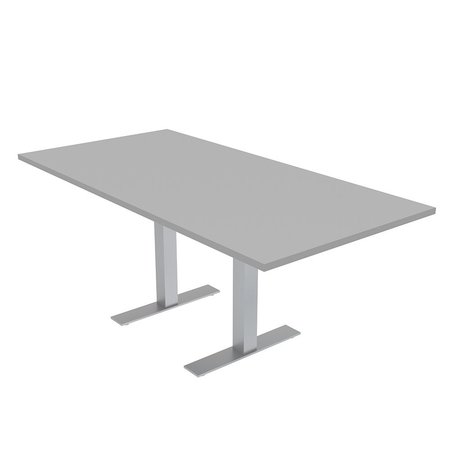 SKUTCHI DESIGNS 6Ft Conference Table T-Legs, Rectangle Shaped, 6 Person Table, Harmony Series, Light Gray HAR-REC-36x72-T-XD01